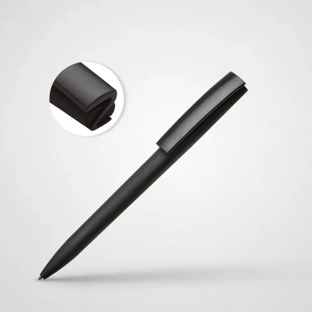 Ручка пластиковая soft-touch шариковая Zorro, черный