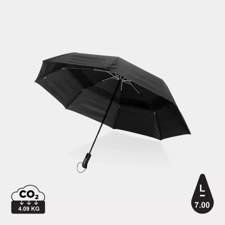 Компактный зонт-антишторм Tornado от Swiss Peak из rPET Aware™, d120 см (Черный цвет)