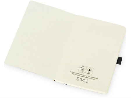 Блокнот Sevilia Soft, гибкая обложка из крафта A5, 80 листов, крафтовый/черный
