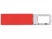 Флеш-карта USB 2.0 16 Gb с карабином Hook, красный/серебристый