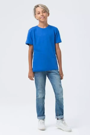 Футболка детская Regent Fit Kids, ярко-синяя, на рост 118-128 см (8 лет)