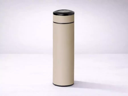 Термос Confident с покрытием soft-touch 420мл, бежевый