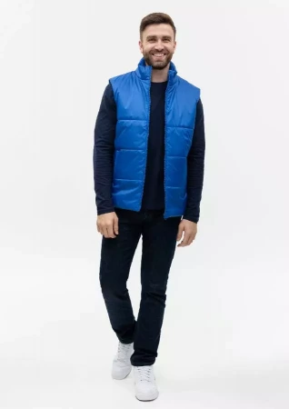 Жилет унисекс STAN утепленный таффета 210T,200, 84, Синий,  (16/1)  (52/XL)