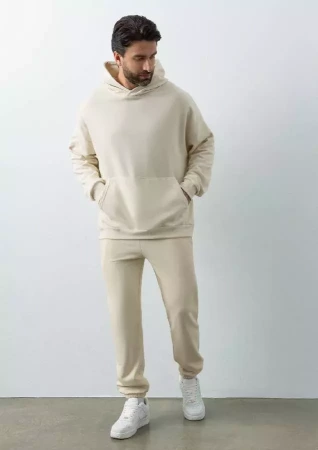 Худи унисекс STAN оверсайз футер без начёса 350, 66, Молочный,  (11)  (56/XXXL)