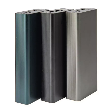Универсальный аккумулятор Iron line 20 (20000 мАч), металл, синий, 14,7х6.6х2,7 см