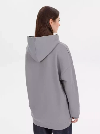 Худи оверсайз унисекс Outshine, серое, размер XL/2XL
