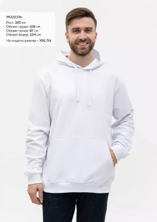 Худи унисекс STAN футер без начёса 260, 23, Белый,  (10/1)  (54/XXL)