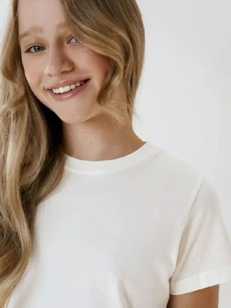 Футболка детская T-Bolka Kids, белая (теплый оттенок), 14 лет