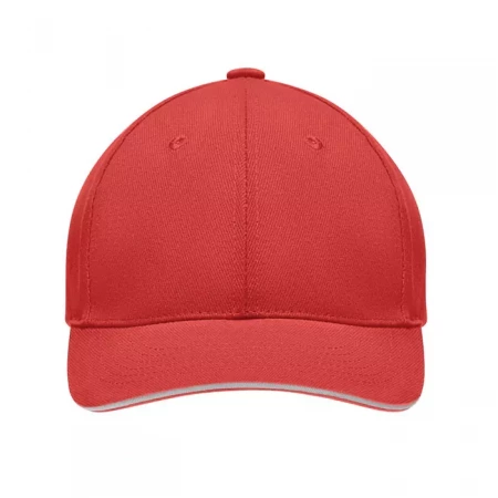 Brushed heavy cotton 6 panel Ba (цвет - красно-белый)
