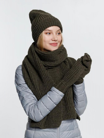 Варежки Nordkyn, зеленые (оливковые), размер L/XL