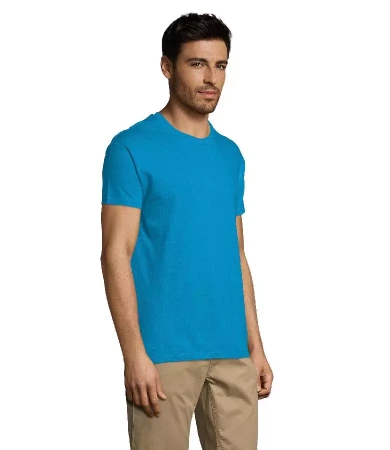 Футболка мужская REGENT, лазурный, 2XL, 100% хлопок, 150 г/м2