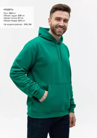 Худи унисекс STAN футер с начёсом 260, 20, Зелёный,  (30)  (44/XS)