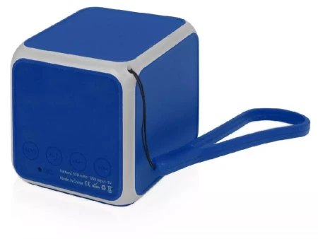 Портативная колонка Cube с подсветкой, синий