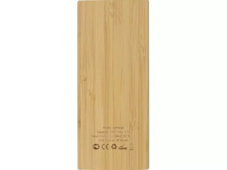 Внешний аккумулятор из бамбука Bamboo, 5000 mAh