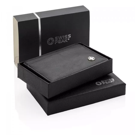 Бумажник Swiss Peak с защитой от сканирования RFID (Черный цвет)