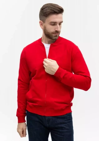 Толстовка унисекс STAN на молнии футер без начёса 245, 65N, Красный,  (14)  (40/3XS)