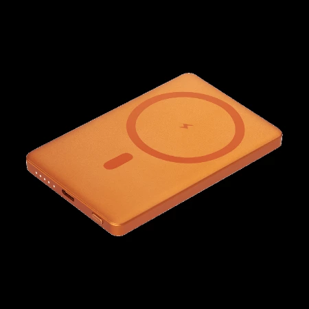 Внешний аккумулятор Атлантис (Atlantis) PD 5000mAh с функцией беспроводной зарядки 15W, оранжевый