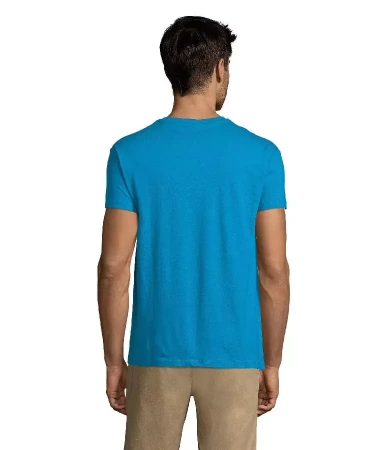 Футболка мужская REGENT, лазурный, 2XL, 100% хлопок, 150 г/м2