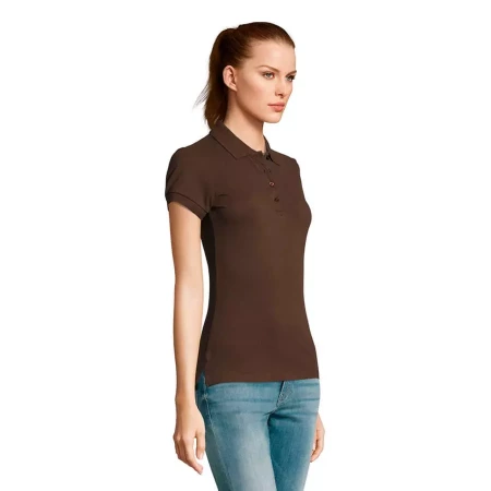 Поло женское PASSION, шоколадный, 2XL, 100% хлопок  170 г/м2