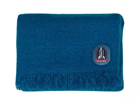 Плед акриловый Mohair, синий