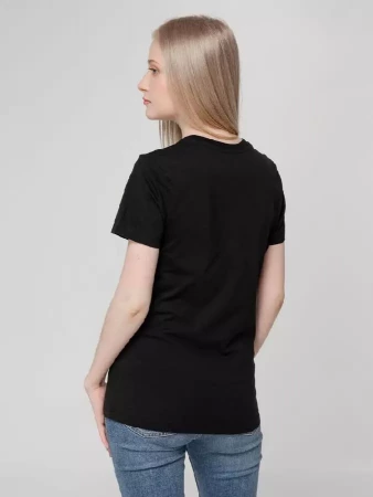 Футболка женская T-bolka Lady, черная, размер XL