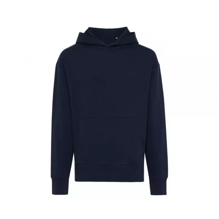 Худи Iqoniq Yoho из переработанного хлопка, свободный крой, унисекс, 340 г/м² (Синий цвет) (размер - L)