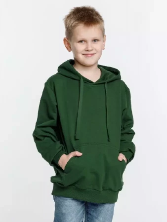 Худи детское Kirenga Kids 2.0, темно-зеленое, 14 лет