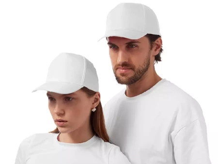 Бейсболка Poly 5-ти панельная 120 гр, белый (P)