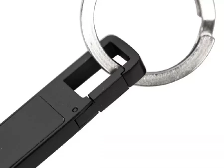USB 2.0- флешка на 32 Гб c подсветкой логотипа Hook LED, темно-серый, синяя подсветка