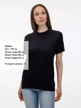 Футболка унисекс T-Bolka 180, черная, размер XL