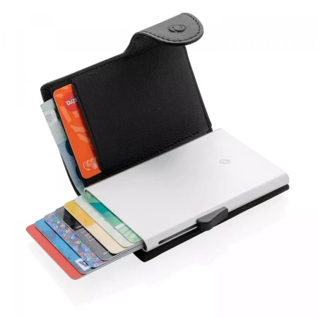 Кошелек с держателем для карт C-Secure RFID (Серебристый цвет)