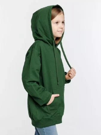 Худи детское Kirenga Kids 2.0, темно-зеленое, 12 лет
