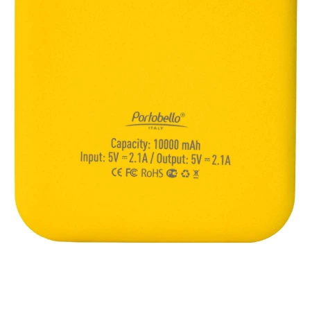 Внешний аккумулятор с подсветкой Люче (Luce) Lemoni 10000 mAh, желтый
