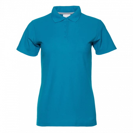 Рубашка поло женская STAN хлопок/полиэстер 185, 104W, Лазурный,  (40/1)  (52/XXL)