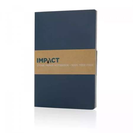 Блокнот Impact в мягкой обложке с каменной бумагой, А5 (Синий цвет)