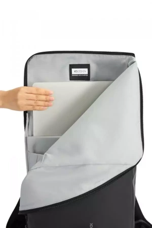 Антикражный водонепроницаемый рюкзак Urban Flap-Top, черный (Серый цвет)