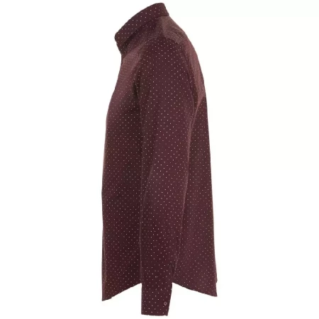 Рубашка мужская Becker Men, бордовая с белым, размер 3XL