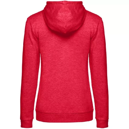 Толстовка с капюшоном женская Hoodie, красный меланж, размер S
