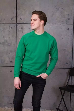 Свитшот унисекс STAN футер с начёсом 260, 53, Зелёный,  (30)  (48/M)