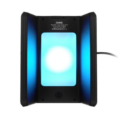 Зарядная станция с часами 15W Флейм (Flame), черная