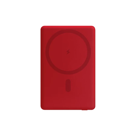 Внешний аккумулятор Атлантис (Atlantis) PD 5000mAh с функцией беспроводной зарядки 15W, красный