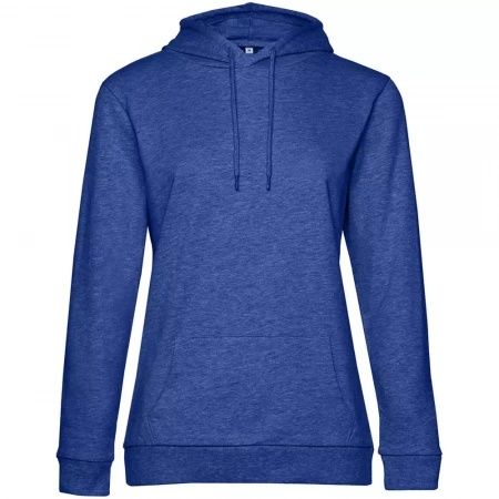 Толстовка с капюшоном женская Hoodie, ярко-синий меланж, размер XS
