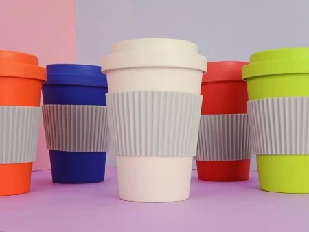 Термокружка Muffin из натуральных волокон, бензиновый синий