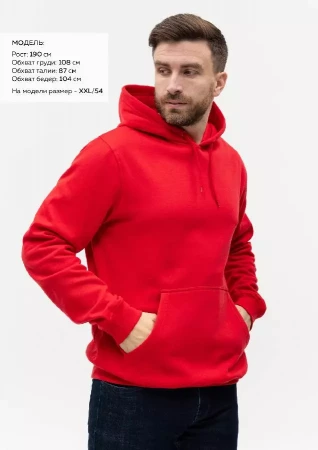 Худи унисекс STAN футер с начёсом 260, 20, Красный,  (14)  (48/M)