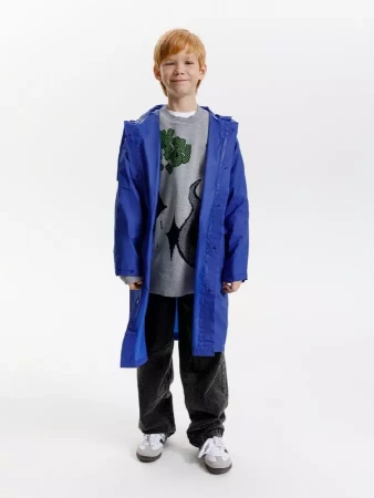 Дождевик детский RainDrop Kids, ярко-синий, 12 лет (рост 142-152)
