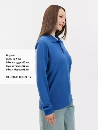 Рубашка поло с длинным рукавом Prime LSL, ярко-синяя (royal), размер XL