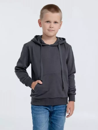 Худи детское Kirenga Kids 2.0, темно-серое (графит), 8 лет