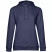 Толстовка с капюшоном женская Hoodie, синий меланж, размер XXL