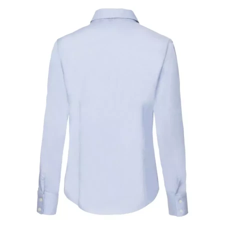 Рубашка "Lady-Fit Long Sleeve Oxford Shirt", светло-голубой_L, 70% х/б, 30% п/э, 135 г/м2