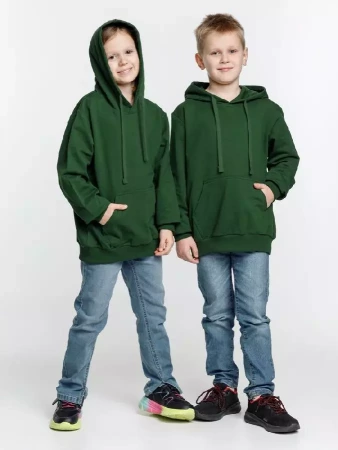 Худи детское Kirenga Kids 2.0, темно-зеленое, 14 лет
